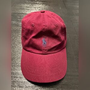 Ralph Lauren Hat (Burgundy and Blue)
